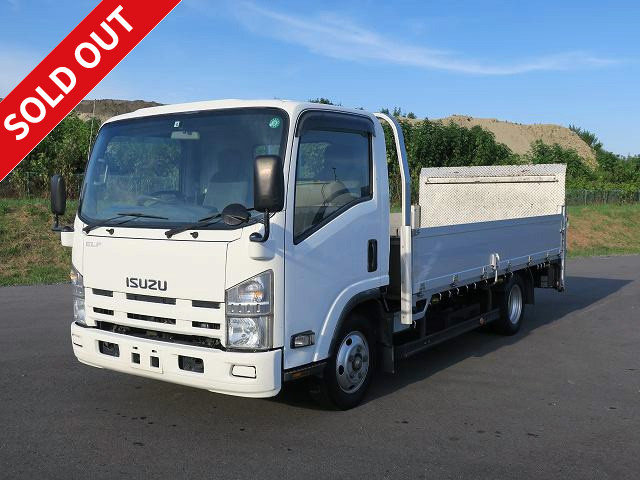 2008 Isuzu Elf 2t flatbed body aluminum block 3-way opening wide long with vertical PG, full low floor [medium-sized license compatible *excluding 5t limited]