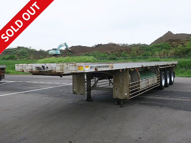 2006 model, Nippon Trex, 3-axle cutting board semi-trailer, maximum load 27.1t, 12m body, stanchion holes, internal hook