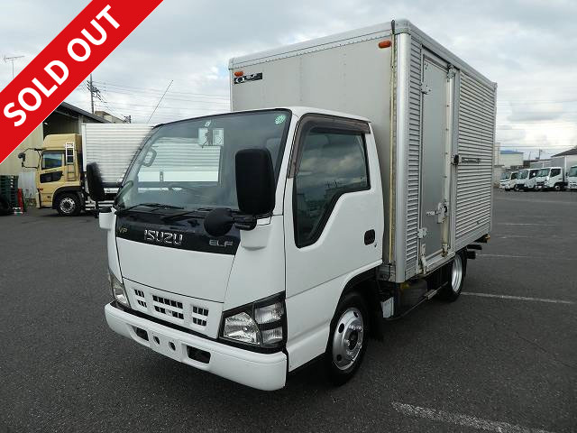 2006 Isuzu Elf 2t aluminum van, standard short, left sliding door, low floor, rear view camera [medium-sized (5t only) license compatible *old standard license OK]