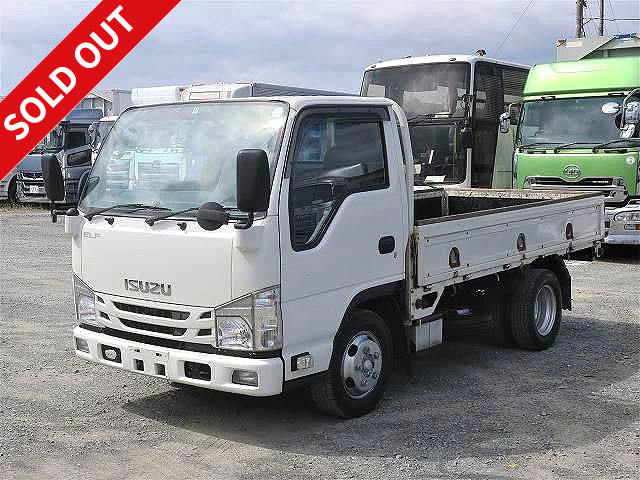 2015 Isuzu Elf 2t flatbed, 3-way opening, standard short, low floor, ETC included [Semi-medium-sized (5t only) license compatible *Old standard license OK]