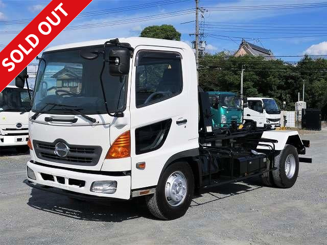 2009 Hino Ranger Medium-sized arm roll Shinmaywa Kogyo Twin hoist Load capacity 3.75t Remote control included ★Actual mileage on meter: approx. 217,000km! ★