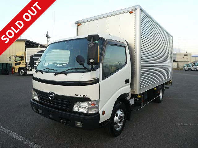 2008 Hino Dutro 3t Aluminum Van Wide Long with Combination Gate, 200cm Inside Height, 3 Lashing Rails [Semi-Medium License Compatible *Excluding 5t Limited]