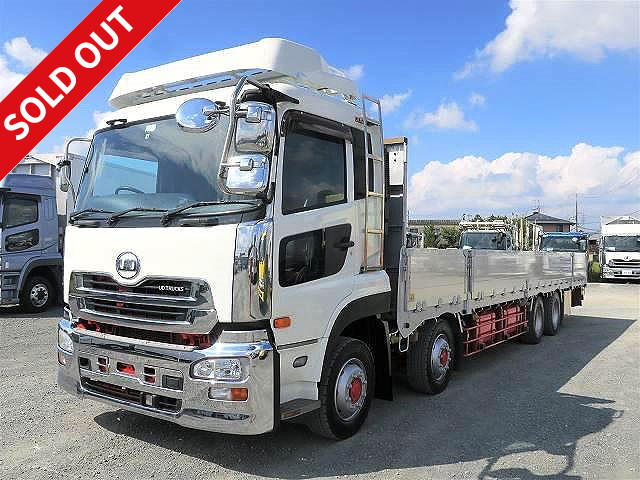 2012 UD Trucks Quon Large flatbed aluminum block 7-way opening 9600 body 4-axle low floor rear air suspension *Actual mileage on meter: approx. 690,000 km! *