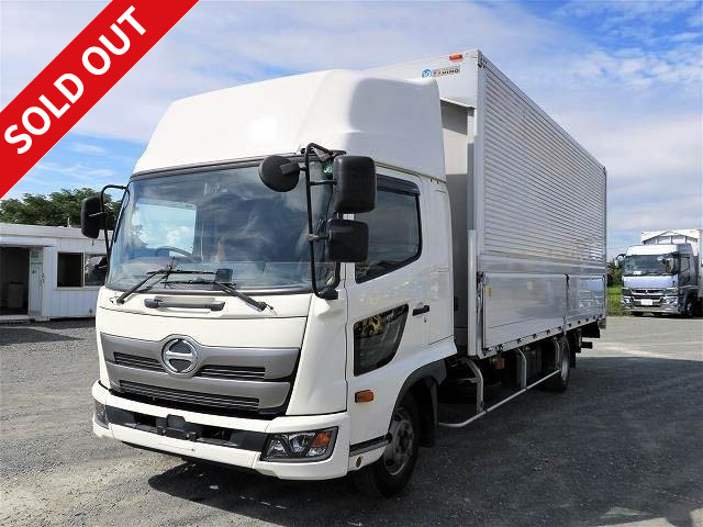 Now on lease! 2019 model Hino Ranger, medium-sized aluminum wing, 6200 wide, combination gate, high roof, rear air suspension. *Dealer inspection record book/MOT valid until February 2022.*