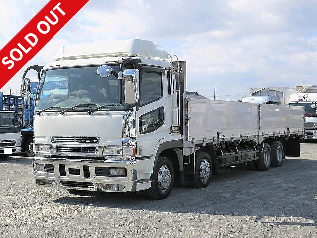 2004 Mitsubishi Fuso Super Great Large flatbed aluminum block 5-way opening 9600 body 4-axle low floor with internal hook *Actual mileage on meter: approx. 428,000 km! *