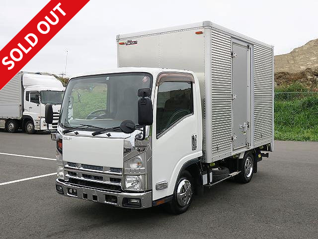 2011 Isuzu Elf 2t aluminum van, standard short, interior height 203cm, left side door, full low floor, 2-stage lashing rail [medium-sized (5t only) license compatible *old standard license OK]