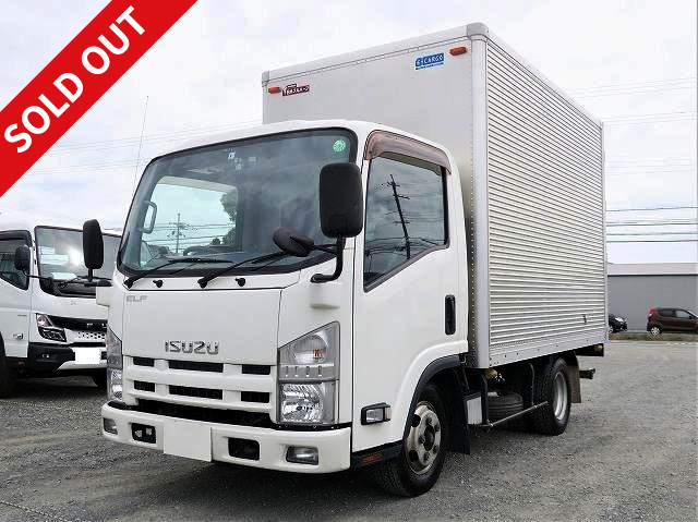 2014 Isuzu Elf 2t aluminum van, standard short, interior height 213cm, fully low floor, automatic transmission, 2-stage lashing rail [Semi-medium-sized (5t only) license *Old regular license OK] ★Vehicle inspection valid until May 2022★