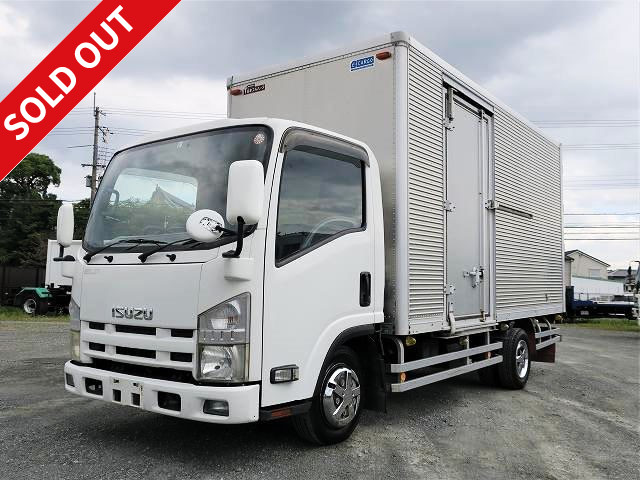 2007 Isuzu Elf 2t aluminum van, standard long, interior height 217cm, fully low floor, left sliding door, 2 pedals [Semi-medium-sized (5t limited) license *Old regular license OK]