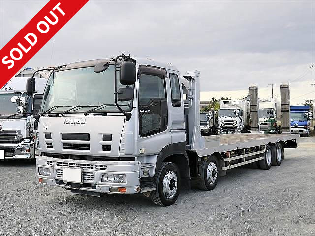 2010 Isuzu Giga Large Self Loader Fujita Body 4-axle low floor 2 diff High jack Winch Radio controlled Walking board *Actual mileage approx. 336,000km/Inspection valid until September 2022*