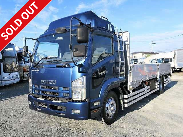 2009 model Isuzu Forward, heavy-duty flat body, aluminum block, 5-way opening, semi-wide, inside width 227cm, rear air suspension, 240 horsepower, navigation system ★Approximately 510,000km on meter! ★