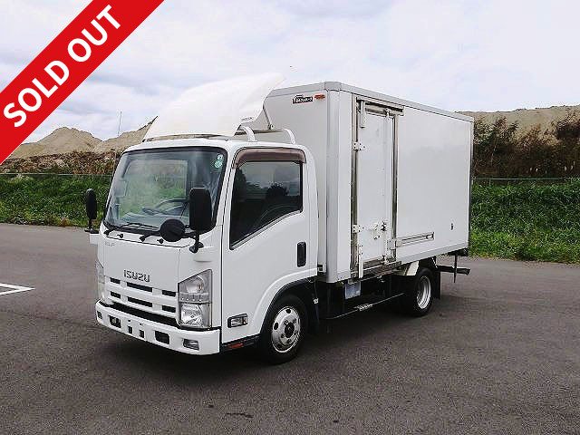 2011 Isuzu Elf 2t refrigerated van, standard semi-long, cargo bed length 365cm, fully low floor, left sliding door, Keystone [Semi-medium-sized (5t only) license compatible *Old standard license OK]