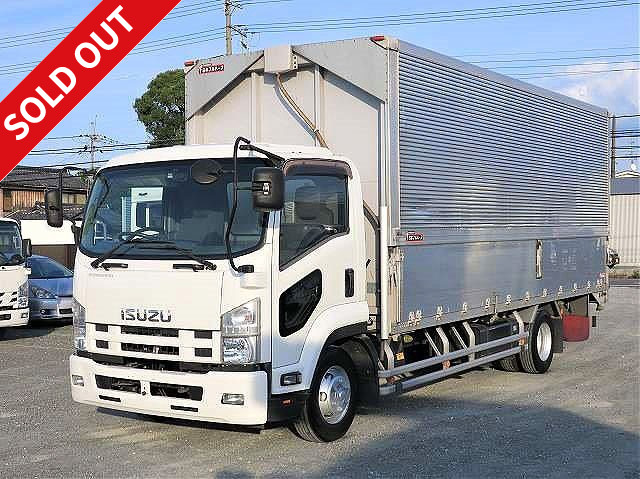 2014 Isuzu Forward Medium Aluminum Wing 6200 Semi-Wide Interior Width 224cm Back Eye Camera *Actual mileage on meter: approx. 417,000km! *