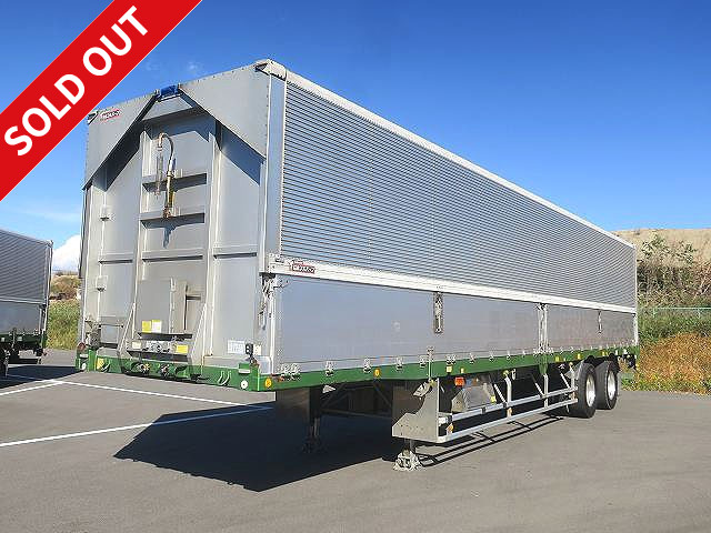 2014 model Nippon Fruehauf 2-axle wing trailer, maximum load 20.1t, lift axle, aluminum wheels installed 