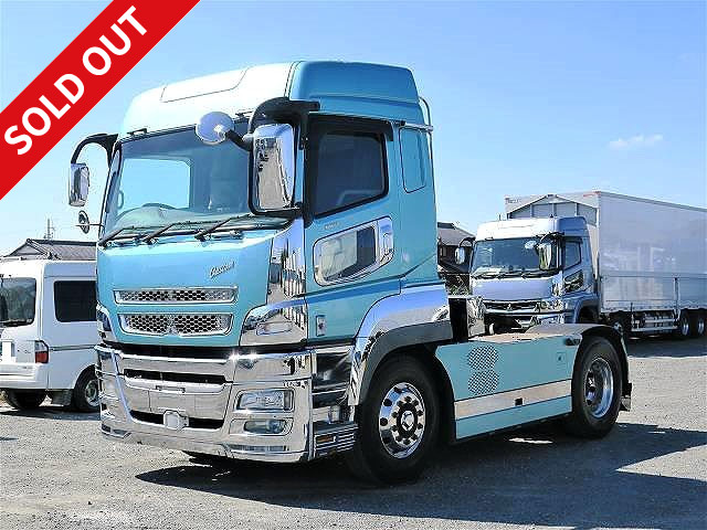 2012 Mitsubishi Fuso Super Great Tractor Head Custom Specification 5th Wheel Load 9.5t High Roof Aluminum Wheels 460 Horsepower ★Approximately 646,000km on the odometer! ★