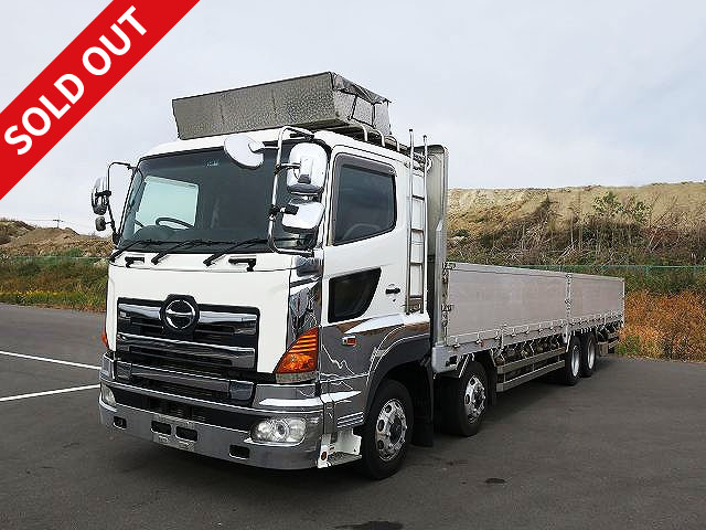 2007 Hino Profia Large flatbed aluminum block 5-way opening 4-axle low floor Rear air suspension With inner hook and stanchion ★Vehicle inspection valid until January 2013★