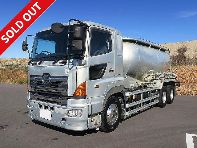 2007 Hino Profia 22 ton powder transport vehicle, high-floor 3-axle, bulk cement, drum capacity 11.7 m3, retarder, aluminum wheels installed ★ Actual mileage approx. 694,000 km! / Vehicle inspection valid until December 2012 ★