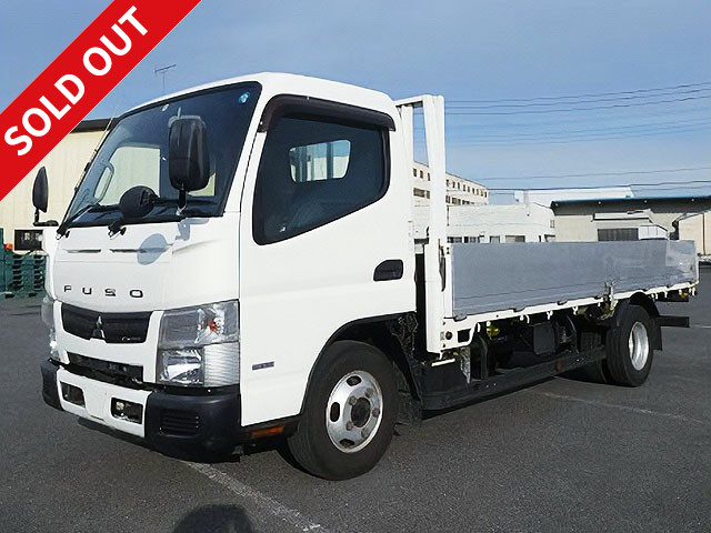 2014 Mitsubishi Fuso Canter 2t flatbed aluminum block 3-way opening standard long full low floor 150 horsepower [Semi-medium-sized (5t limited) license compatible *Old regular license OK]