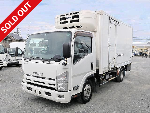 2012 Isuzu Elf 2t refrigerated van, wide and long, Topre medium temperature, 2-layer, left sliding door, cooling curtain, 2 pedals [medium-sized license required *excluding 5t limited]