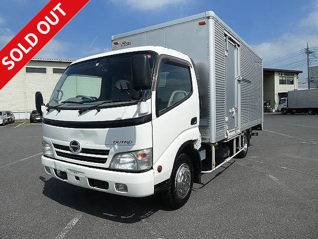 2008 Hino Dutro 2t Aluminum Van Wide Long Full Low Floor with Combination Gate Left Sliding Door 2-Tier Lashing Rail [Semi-Medium License Compatible *Excluding 5t Limited]