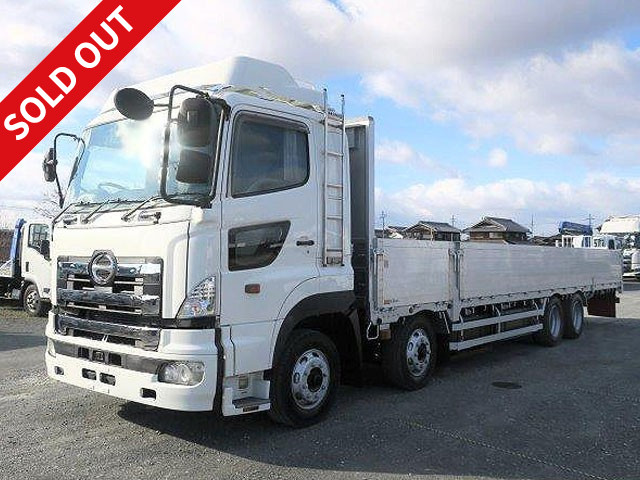 2007 Hino Profia Large flatbed aluminum block 5-way opening 9600 body 4-axle low floor Rear view camera All-wheel air suspension 7-speed MT