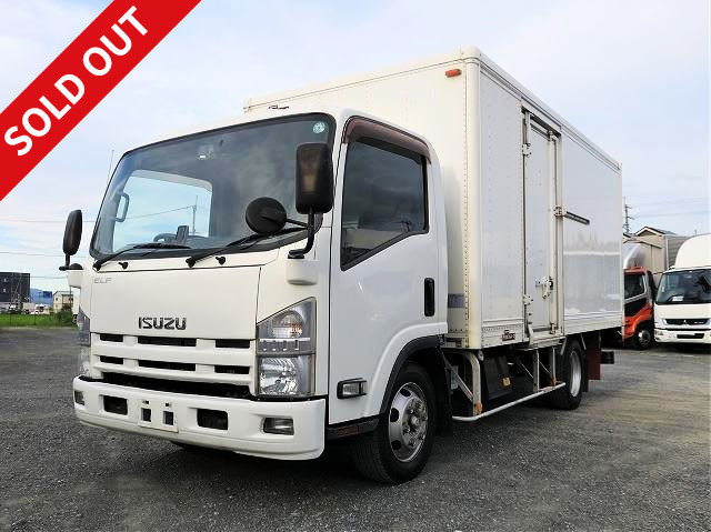 2013 Isuzu Elf small aluminum van, 2.95t capacity, wide and long, low floor, combination gate, left sliding door [medium-sized license required *excluding 5t limited]