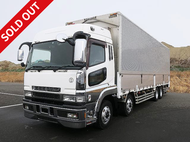 2006 Mitsubishi Fuso Super Great, large aluminum wing, 4-axle low floor, combination gate, rear wheel air suspension, high roof, back eye camera, 3-stage lashing rail