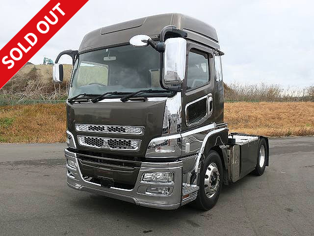 2013 Mitsubishi Fuso Super Great Tractor Head, Sea container bulk relaxation, 5th wheel load 11.5t, 420 horsepower, high roof, aluminum wheels installed ★ Actual mileage on the meter is about 433,000km! ★