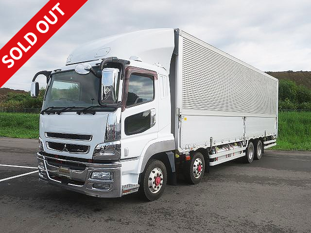 2012 Mitsubishi Fuso Super Great, large aluminum wing, 4-axle low floor, combination gate, rear air suspension, aluminum wheels