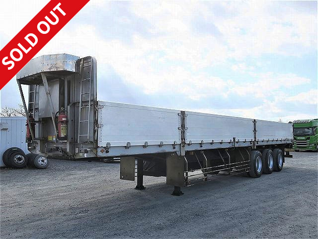 2006 model, Nippon Trex, 3-axle, aluminum block flat trailer, 7-way opening, maximum load 26.9t, 13m body, single pull OK