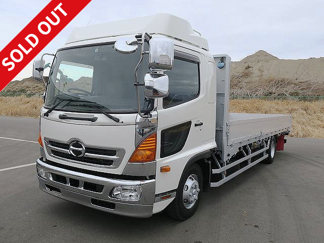 2014 Hino Ranger Medium-sized flatbed aluminum block 3-way opening 6200 semi-wide Inside width 223cm Rear air suspension *Actual mileage on meter: approx. 570,000km! *