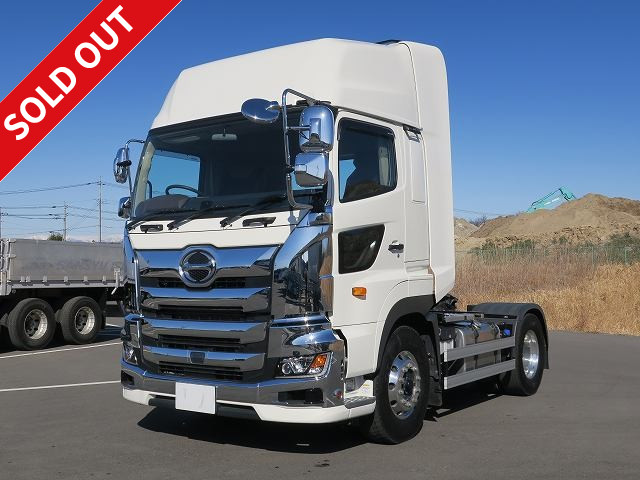 Lease-up! Reiwa 3 model Hino Profia tractor head, 5th wheel load 11.5t, high roof, retarder, diff-lock, PTO * Actual mileage approx. 69,000km/dealer inspection record book/vehicle inspection valid until March 2022 *