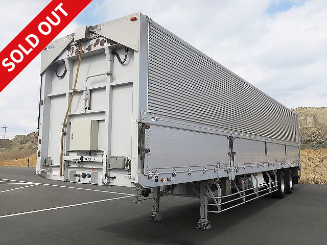 2007 model, Nippon Trex, 2-axle wing trailer, wing lifting type, maximum load capacity 19.1t, aluminum wheels