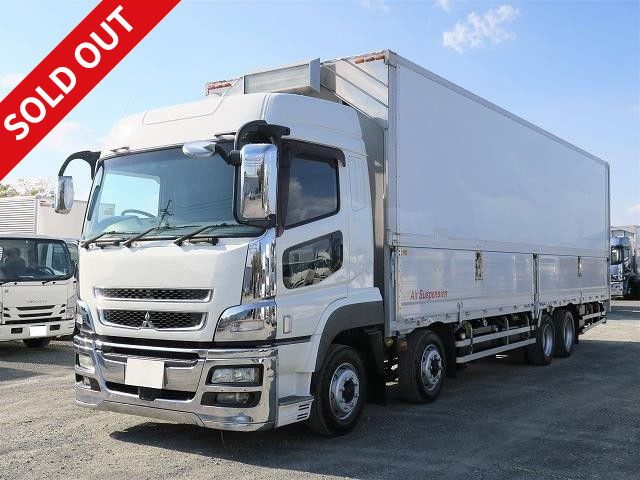 2012 Mitsubishi Fuso Super Great, large aluminum wing, 4-axle low floor, combination gate, rear air suspension, high roof, Innomat ★Inspection valid until June 2012★