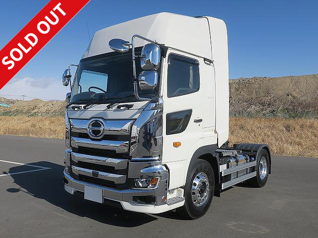 Lease-up! Reiwa 3 model Hino Profia tractor head, 5th wheel load 11.5t, retarder, high roof, differential lock *Dealer inspection record book/Vehicle inspection valid until February 2022*