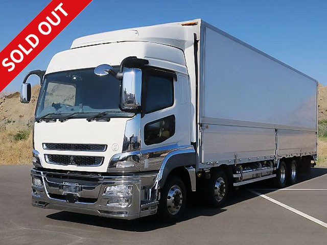 2013 Mitsubishi Fuso Super Great, large aluminum wing, 4-axle low floor, rear air suspension, high roof, aluminum wheels ★ Actual mileage on the meter: approx. 246,000 km! ★