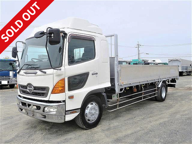 2008 Hino Ranger, extra-large capacity, flatbed aluminum block, 3-way opening, 6200 semi-wide, inside width 224cm, load capacity 8.3t, meter actual mileage approx. 454,000km, vehicle inspection valid until August 2022,