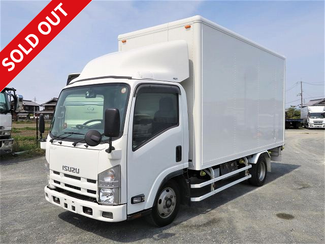 2010 Isuzu Elf small aluminum van, load capacity 1.85t, standard long, interior height 229cm, full low floor, lashing rails 2 levels [Semi-medium-sized (5t only) license compatible *Old standard license OK]