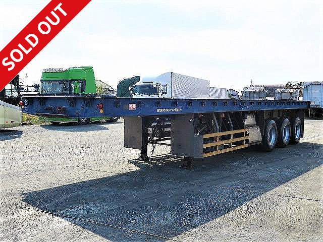 1994 model Yusouki 3-axle cutting board semi-trailer, maximum load 26.4t, total length 10.98m