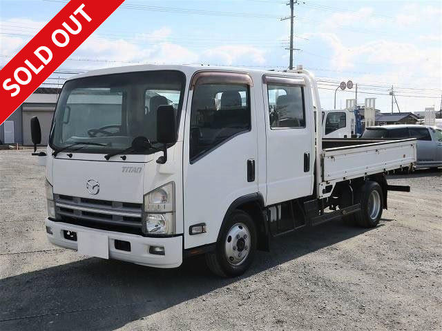 2011 Mazda Titan Double cab flatbed, 2t load capacity, wide and long, low floor, all seats PW [medium-sized license required *excluding 5t limited]