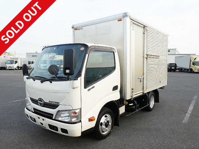 2014 Hino Dutro 2t Aluminum Van Standard Short (10 shaku) Left Sliding Door Fully Low Floor 2-Tier Lashing Rail [Semi-Medium (5t only) License Compatible *Old Standard License OK]