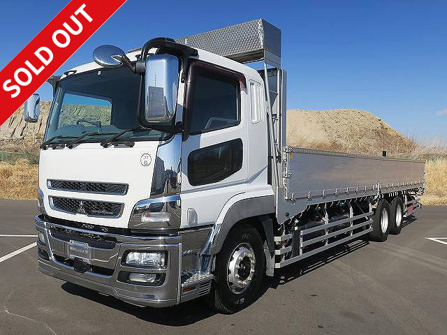 2012 Mitsubishi Fuso Super Great Large flat body aluminum block 3-way opening 9600 body High floor 3-axle Rear wheel air suspension 380 horsepower ★Approximately 495,000 km on the meter! ★