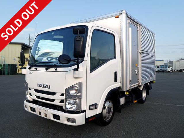 2016 Isuzu Elf 2t Aluminum Van Standard Short (10 shaku) Left Sliding Door Fully Low Floor 2 Pedal 150 Horsepower [Semi-Medium-sized (5t only) License Compatible *Old Standard License OK] ★Preliminary Inspection Included★