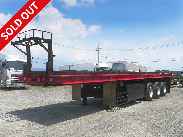 2008 model Nippon Trex 3-axle cutting board semi trailer, maximum load 27.8t, back-eye camera, internal hook and stanchion, single pull OK