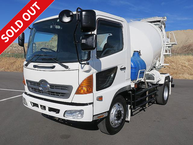 2007 Hino Ranger Heavy-Duty Concrete Mixer Truck Shinmaywa Manufactured Drum Capacity 6.3m3 Electric Hopper Cover *Actual mileage on meter: approx. 221,000km! *