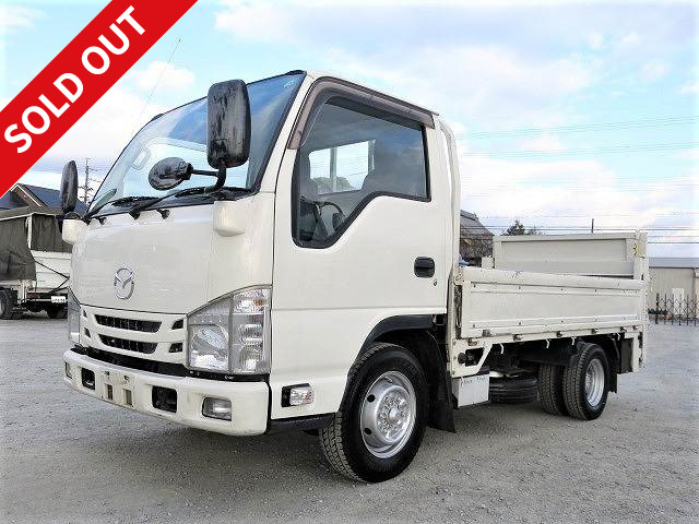 2015 Mazda Titan, small flatbed, 3-way opening, 1.5t load, standard short (10 shaku), vertical PG, low floor, automatic transmission, ETC, car navigation system [medium-sized (5t only) license compatible *old standard license OK]