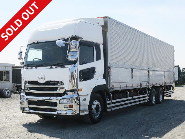 2017 UD Trucks Quon Large aluminum wing High floor 3 axle All-wheel air suspension High roof Aluminum wheels * Snow melting agent countermeasure specification *