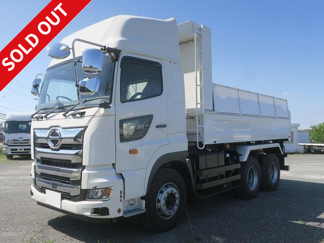 [Lease de Sugu Nori exclusive] Reiwa 3rd year model Hino Profia large dump truck, Shinmaywa 5100 body, 2 differentials, electric cobo lane, high roof, retarder, 410 horsepower 