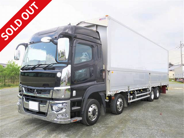 Lease-up! Reiwa 2 model Mitsubishi Fuso Super Great, large aluminum wing, 4-axle low floor, rear air suspension, high roof, aluminum wheels *Actual mileage approx. 360,000 km/Dealer inspection record book/MOT valid until March 2023*