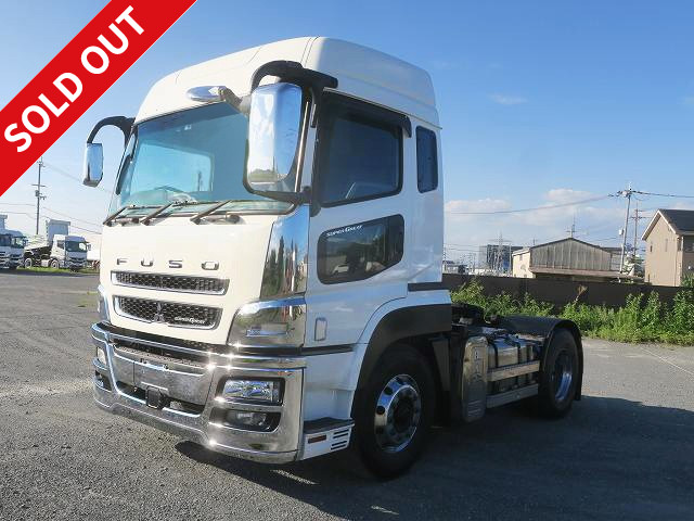 2012 Mitsubishi Fuso Super Great Tractor Head, 5th wheel load 11.5t, 420 horsepower, rear air suspension, high roof, aluminum wheels *Inspection valid until April 2013*