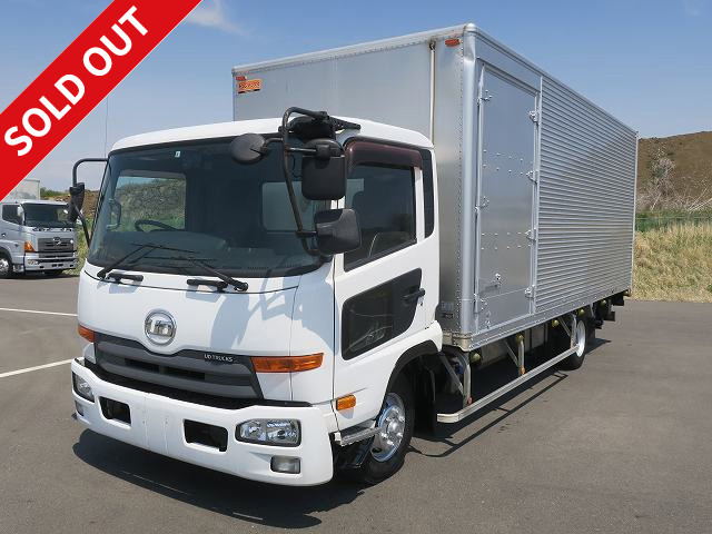 2013 UD Trucks Condor Medium Aluminum Van 6200 Wide Combination Gate Rear Air Suspension Left Side Door *Approximately 538,000km on meter! *